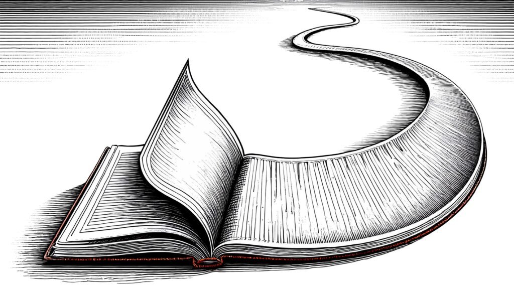 le chemin du livre

Un visuel qui montre :

un manuscrit → transformation → livre final pour l'article de blog "Publier son premier livre : étapes de l’autoédition (guide complet)"