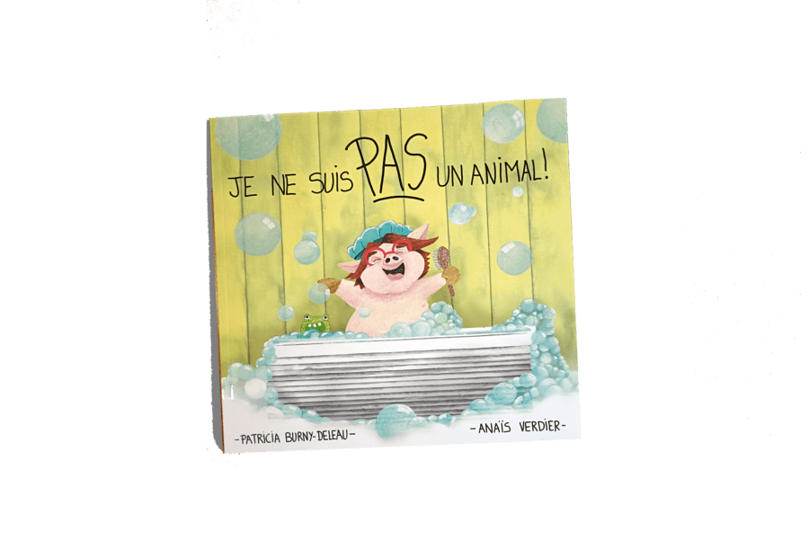 Mock up du livre papier JE NE SUIS PAS UN ANIMAL ! de Patricia Burny