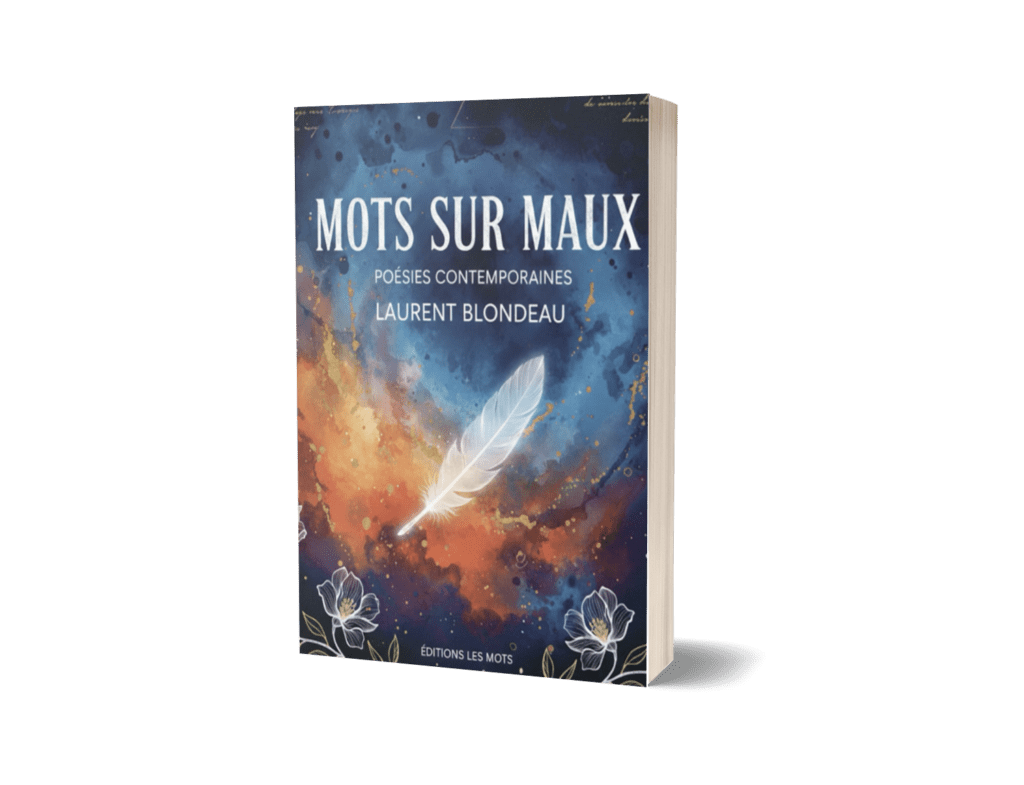 mock up du livre et recueil de poésie Mots sur Maux de Laurent Blondeau
