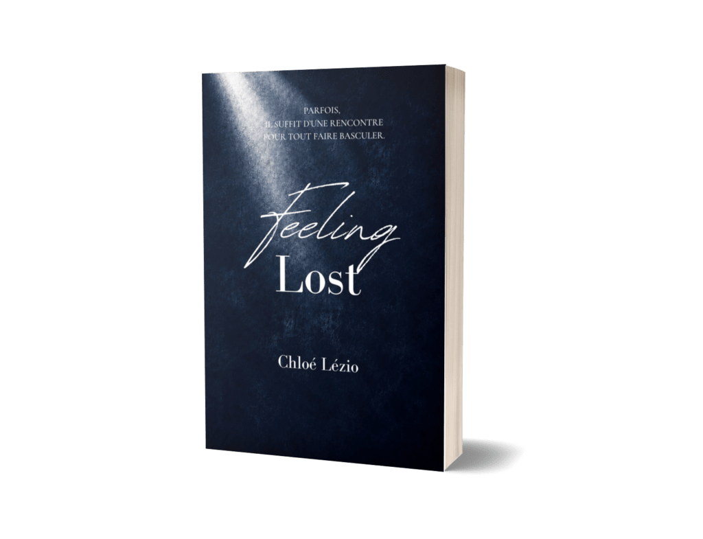 Mock Up du livre autoédité Feeling Lost, romance contemporaine de Chloé Lézio