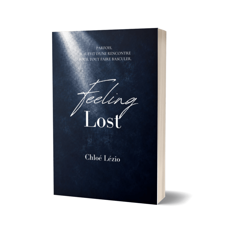 Mock Up du livre autoédité Feeling Lost, romance contemporaine de Chloé Lézio