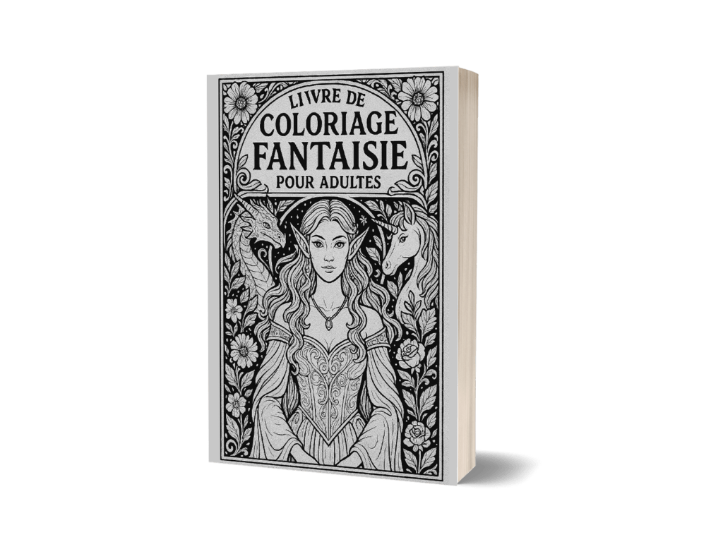 mock up livre de coloriage pour Adulte de l'auteure et artiste Sandra Moliner