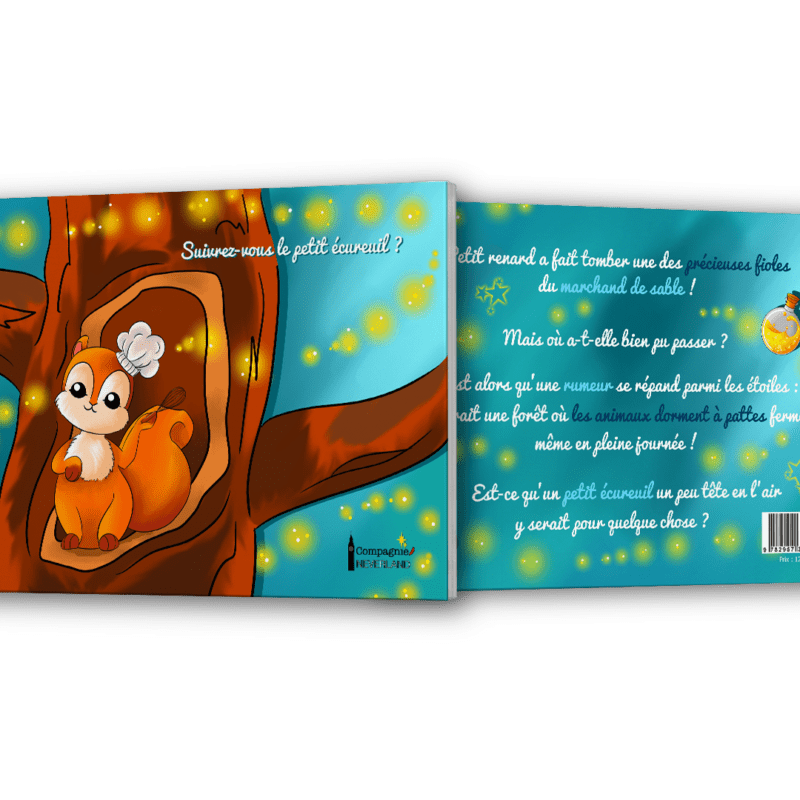 Mock up de la couverture du livre Suivrez-vous le petit écureuil ? de l'auteure indépendate Selya