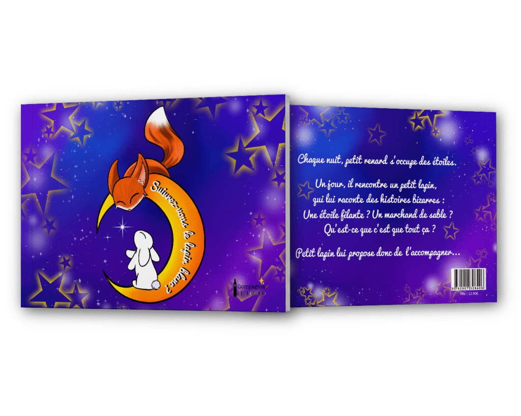 Mock Up du livre pour enfants Suivrez-vous le lapin blanc ? de l'auteure et illustratrice Selya