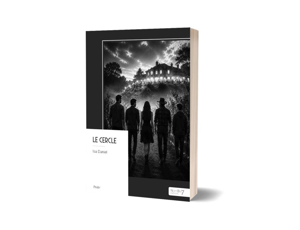 Mocke Up du livre policier Le Cercle de l'auteure indépendante Isa Daniel, édité chez Nombre7